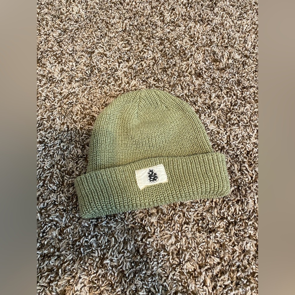 Olive Green Knit Beanie